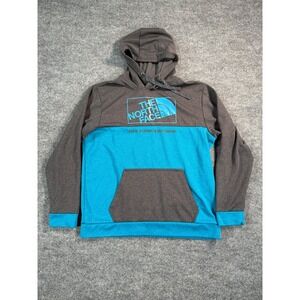 The North Face Hoodie Mens XL Gray Blue Fine Alpine Equipment Colorblock